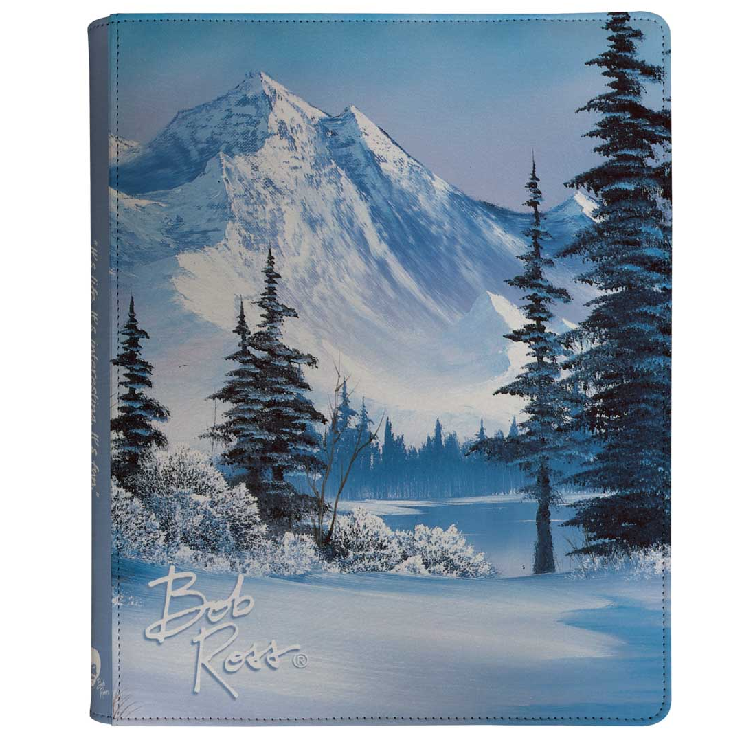 Untitled_12_e099b4b7-c91c-4e93-8fc0-a9ce144df5dc.png Ultra Pro Zippered PRO Binder 9-Pocket Bob Ross Winter Paradise - Image 1